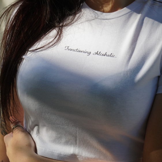 Functioning Alcoholic Female Crop Top
